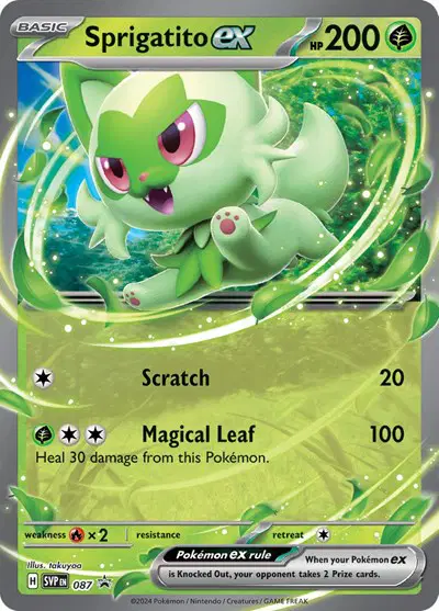 Auction card for Sprigatito ex