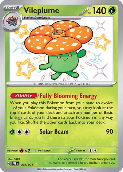 Auction card for Vileplume