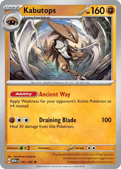 Auction card for Kabutops
