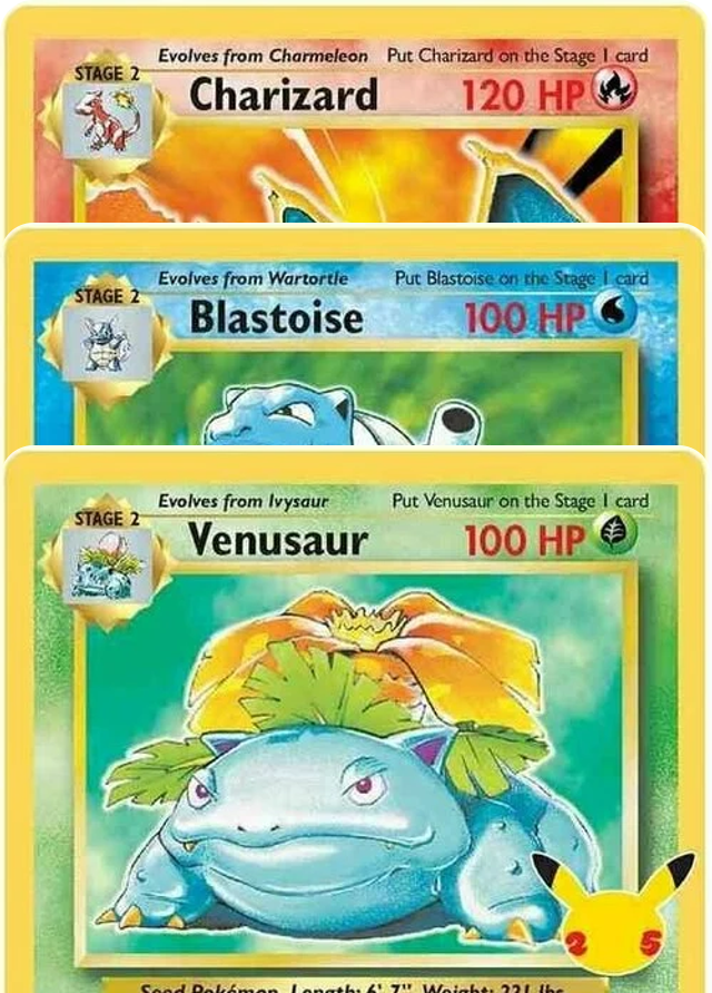 Auction card for Bundle - Charizard - Blastoise - Venusaur