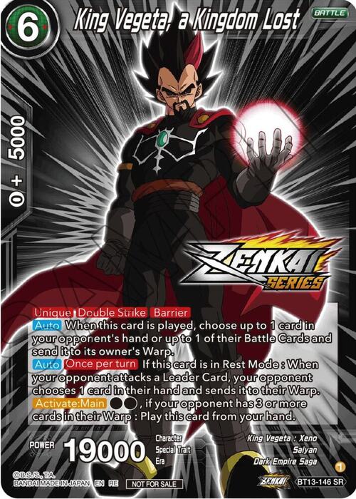 King Vegeta, a Kingdom Lost
