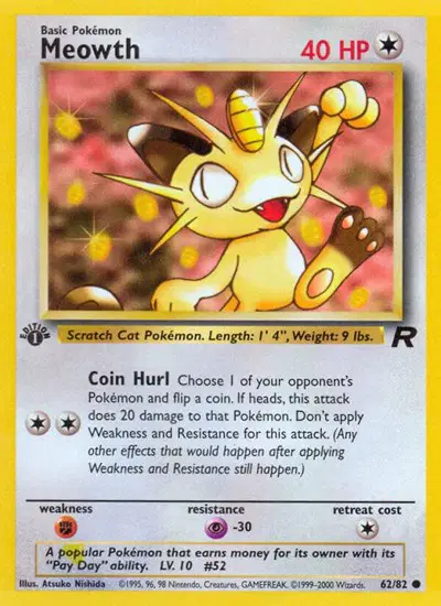 Auction card for Meowth