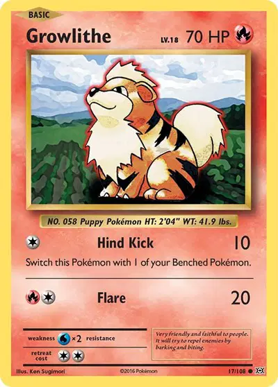 Auction card for Growlithe