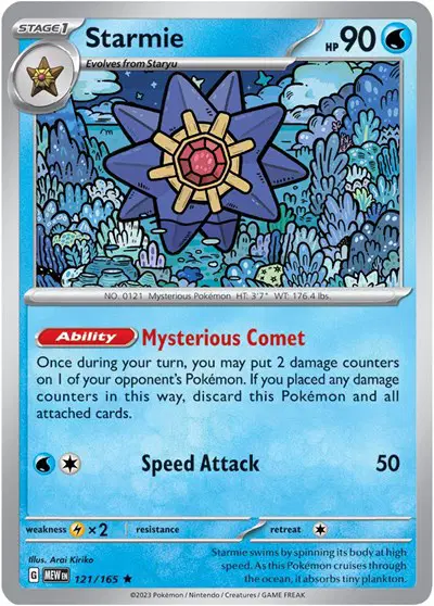 Auction card for Starmie