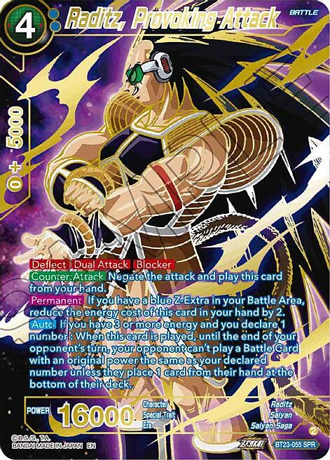 Raditz, Provoking Attack
