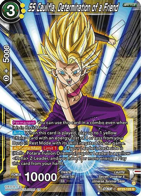 SS Caulifla, Determination of a Friend