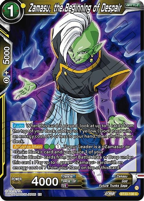 Zamasu, the Beginning of Despair