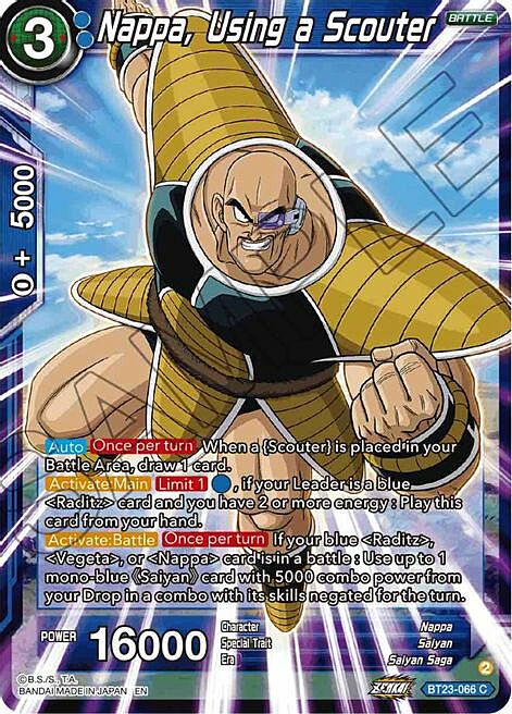 Nappa, Using a Scouter