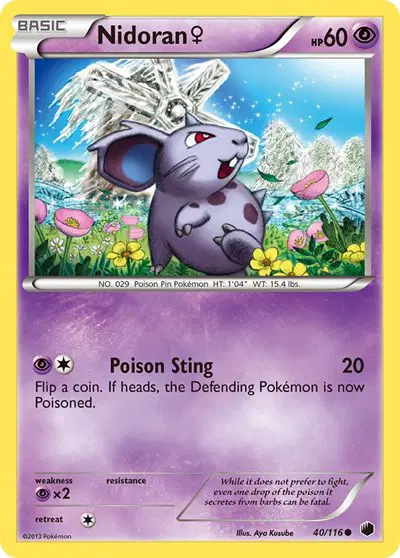 Auction card for Nidoran F