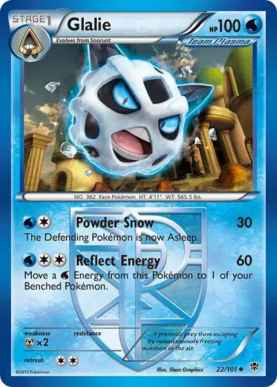 Auction card for Glalie (Team Plasma)