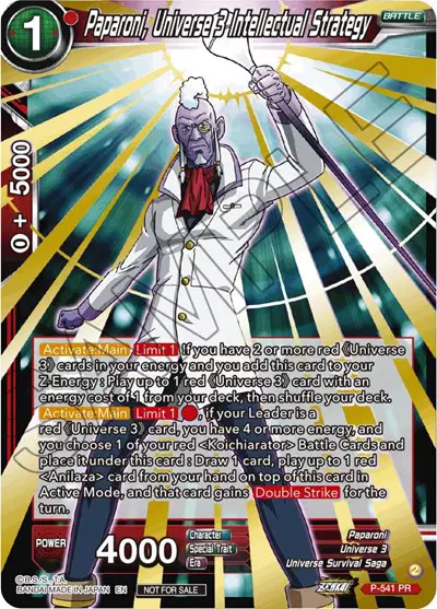 Paparoni, Universe 3 Intellectual Strategy