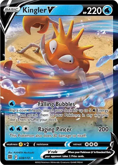 Auction card for Kingler V