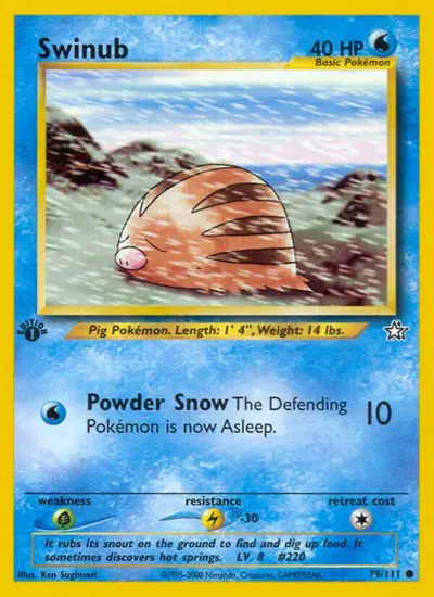 Auction card for Swinub