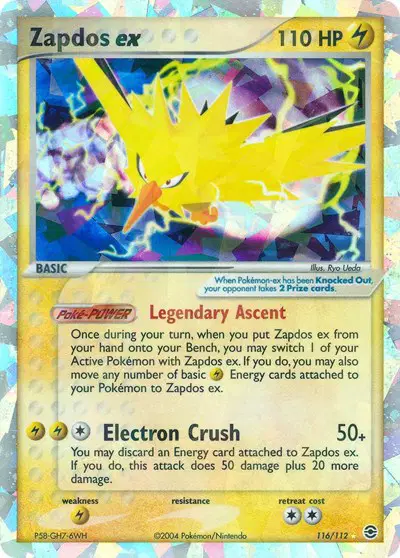 Auction card for Zapdos ex