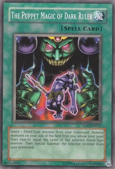 Auction card for The Puppet Magic of Dark Ruler