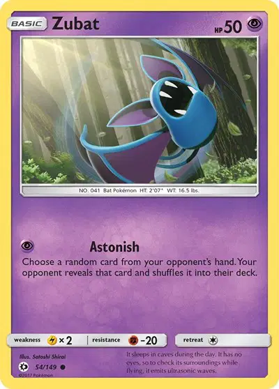 Auction card for Zubat