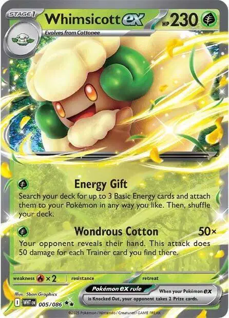 Auction card for Whimsicott ex