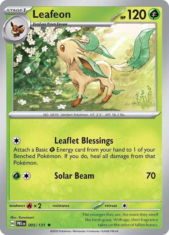 Auction card for Leafeon