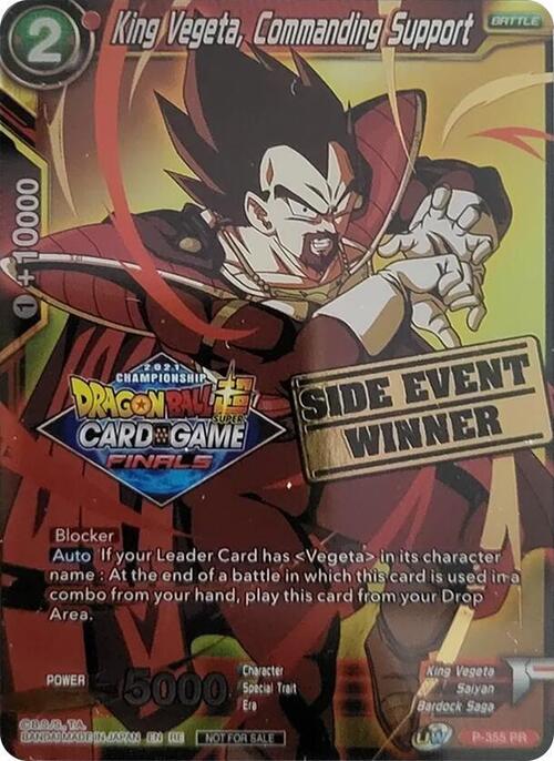 King Vegeta, Commanding Support