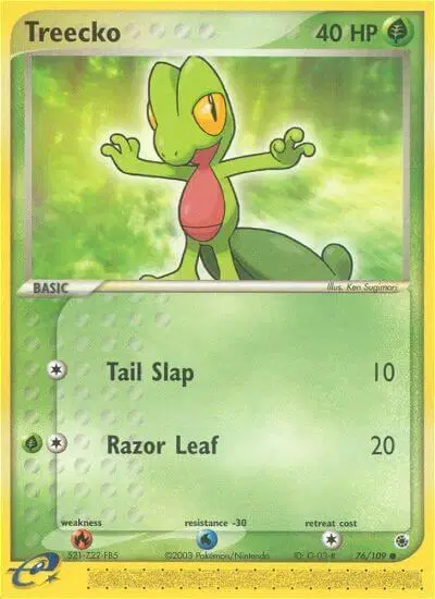 Auction card for Treecko (76)