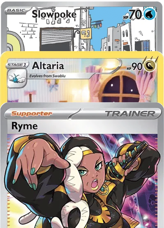 Auction card for Bundle - Slowpoke - Altaria - Ryme