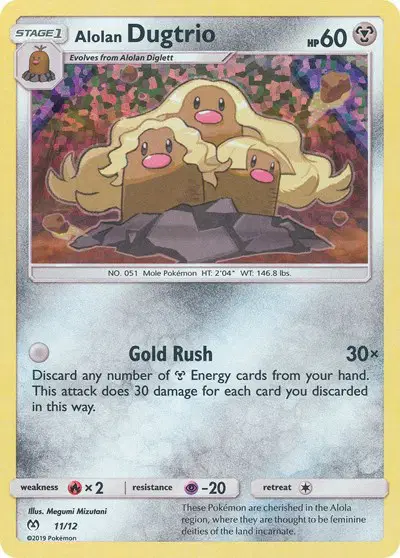 Auction card for Alolan Dugtrio