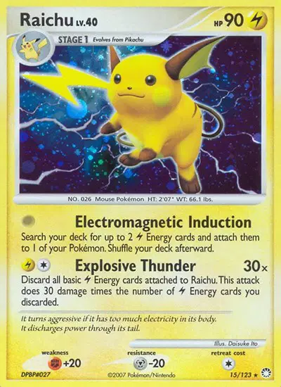 Auction card for Raichu