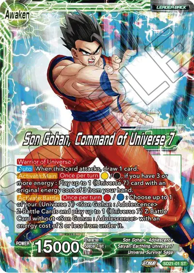 Son Gohan // Son Gohan, Command of universe 7