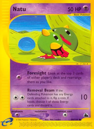 Auction card for Natu