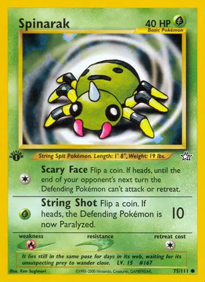 Auction card for Spinarak