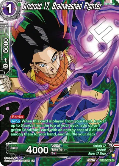 Android 17, Brainwashed Fighter