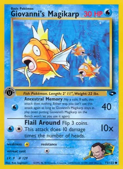 Auction card for Giovanni's Magikarp
