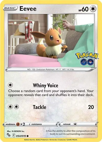 Auction card for Eevee