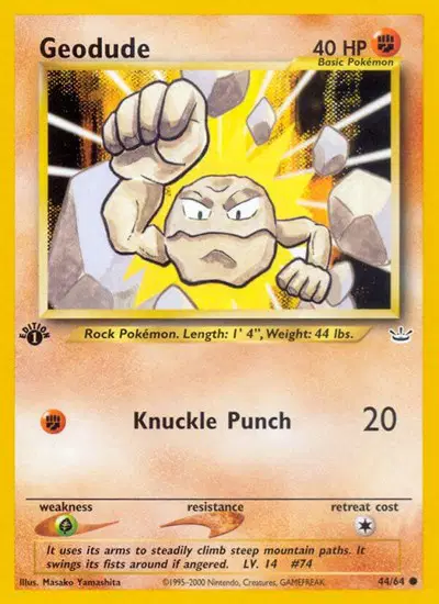 Auction card for Geodude
