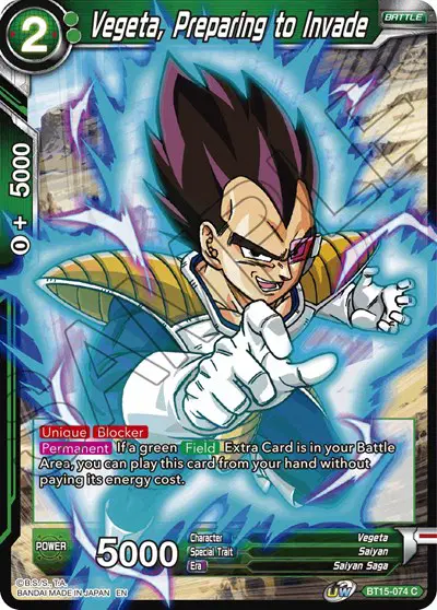 Vegeta, Preparing to Invade