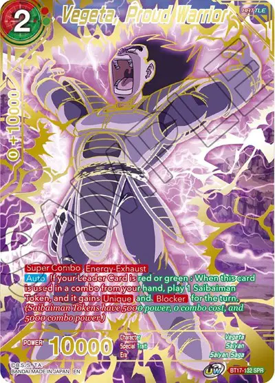 Vegeta, Proud Warrior
