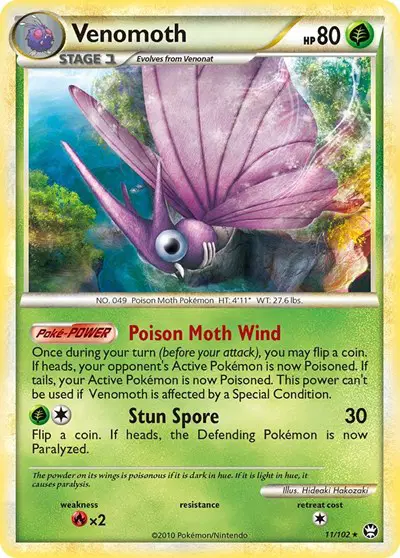 Auction card for Venomoth
