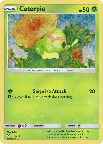 Auction card for Caterpie