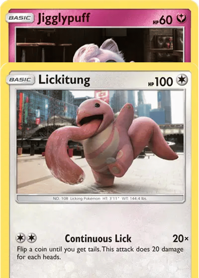 Auction card for Bundle - Jigglypuff (Holo Common) - Lickitung (Holo Common)