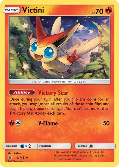 Auction card for Victini