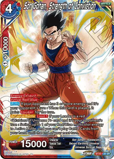 Son Gohan, Strength of Conviction