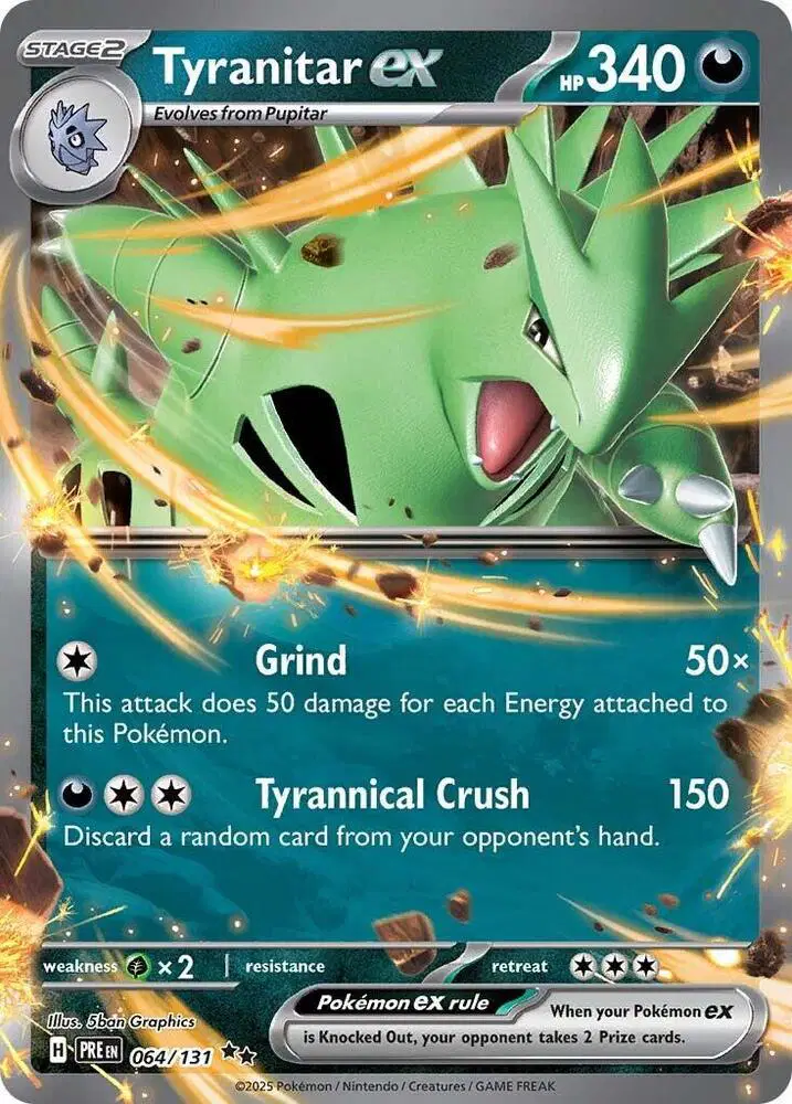 Auction card for Tyranitar ex