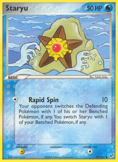 Auction card for Staryu