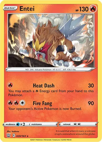 Auction card for Entei