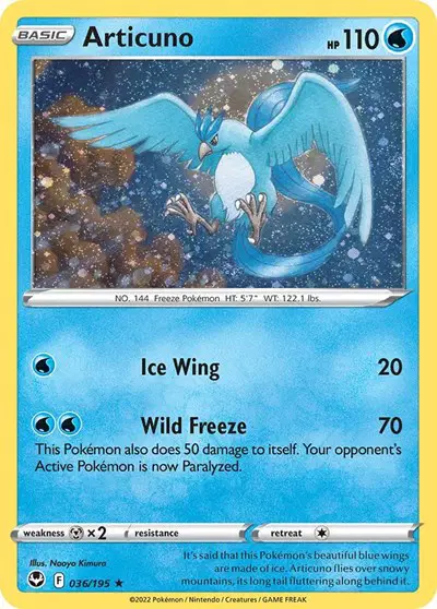 Auction card for Articuno (Cosmos Holo)
