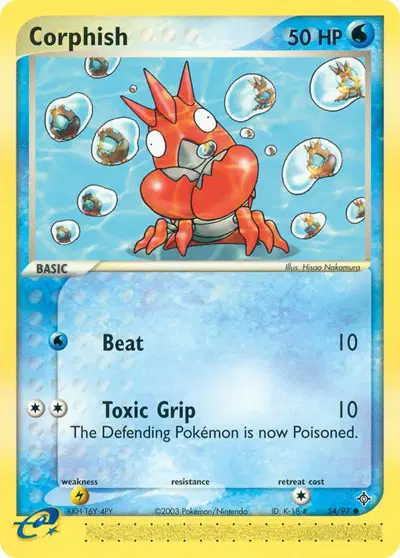 Auction card for Corphish (54)