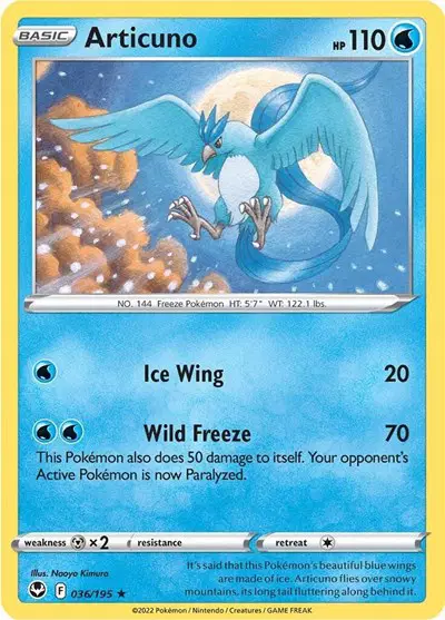 Auction card for Articuno