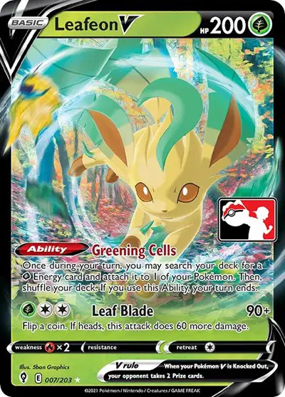 Auction card for Leafeon V