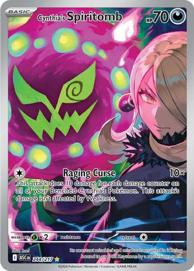 Auction card for Cynthia's Spiritomb
