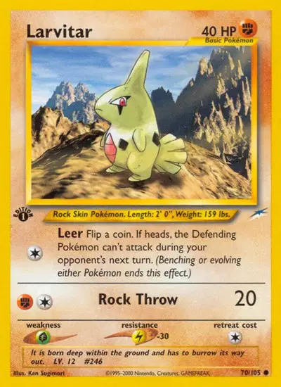 Auction card for Larvitar